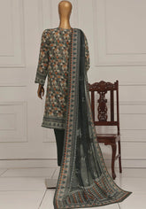 HZ Asasa Embroidered Digital Printed Lawn Collection'25 D-09